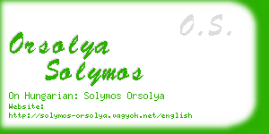 orsolya solymos business card